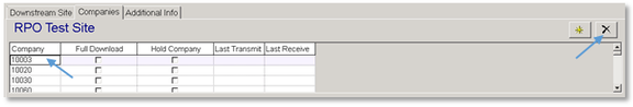 Downstream Sites companies sub-tab