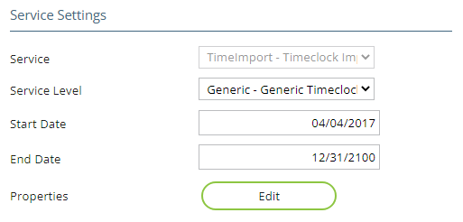 Add TimeImport service