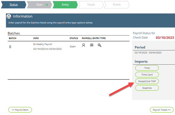 Import button