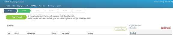 Start Payroll in RPO