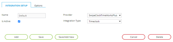 Integration setup record