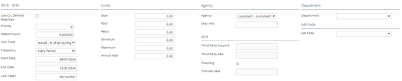 Multi record tab lower section