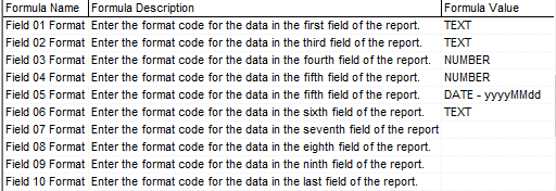 Field selection continued