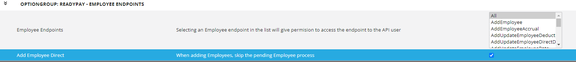 Employee endpoints