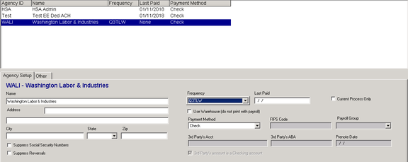 Frequency setup showing Base Freq Q3 and Date Code CheckDate