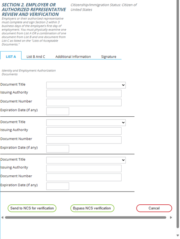 NCS Admin portal — settings