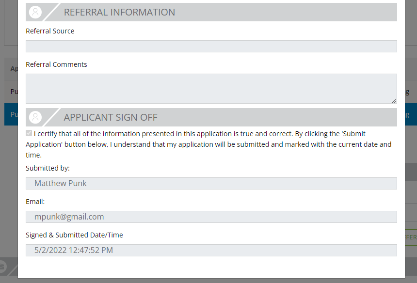 Fig. 59 — Applicant Attestation
